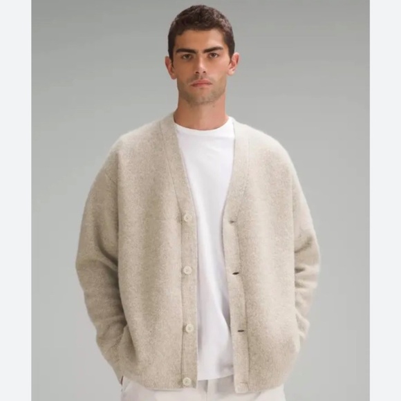 Lululemon Men’s Alpaca Wool-Blend Cardigan Sweater - Picture 1 of 12
